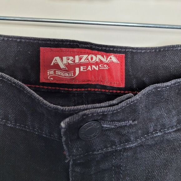 Arizona Jean Co Black Denim Straight Leg Jeans Men's 34x30 America Biker Worker - Picture 7 of 13